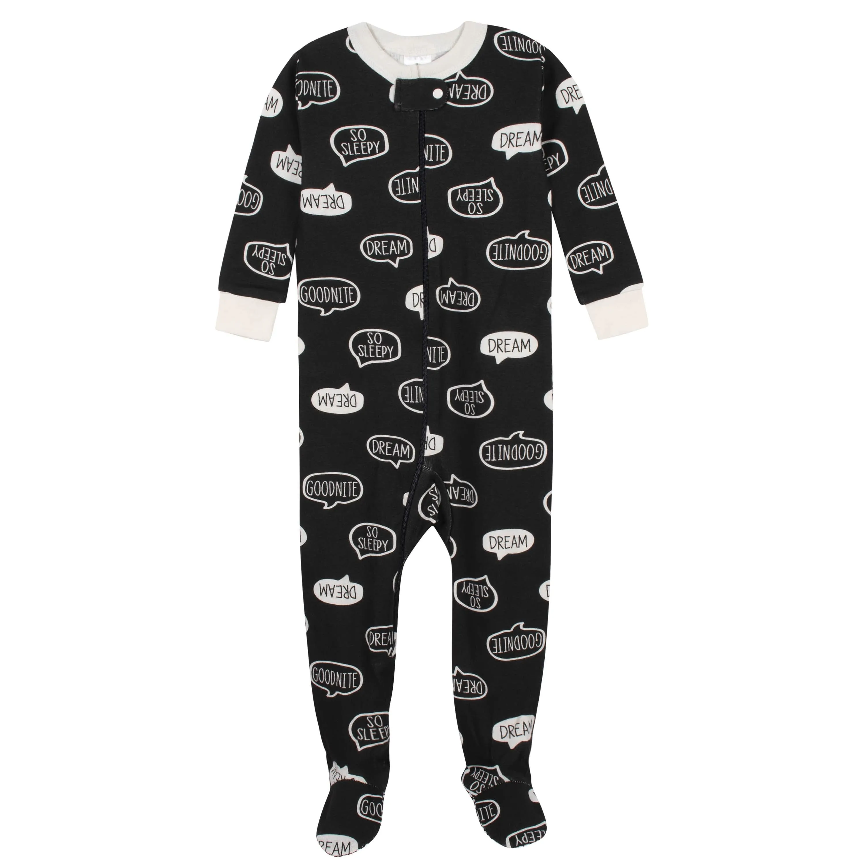 Baby Boys' 2-Pack Organic "Sleepy" Snug Fit Footed Pajamas