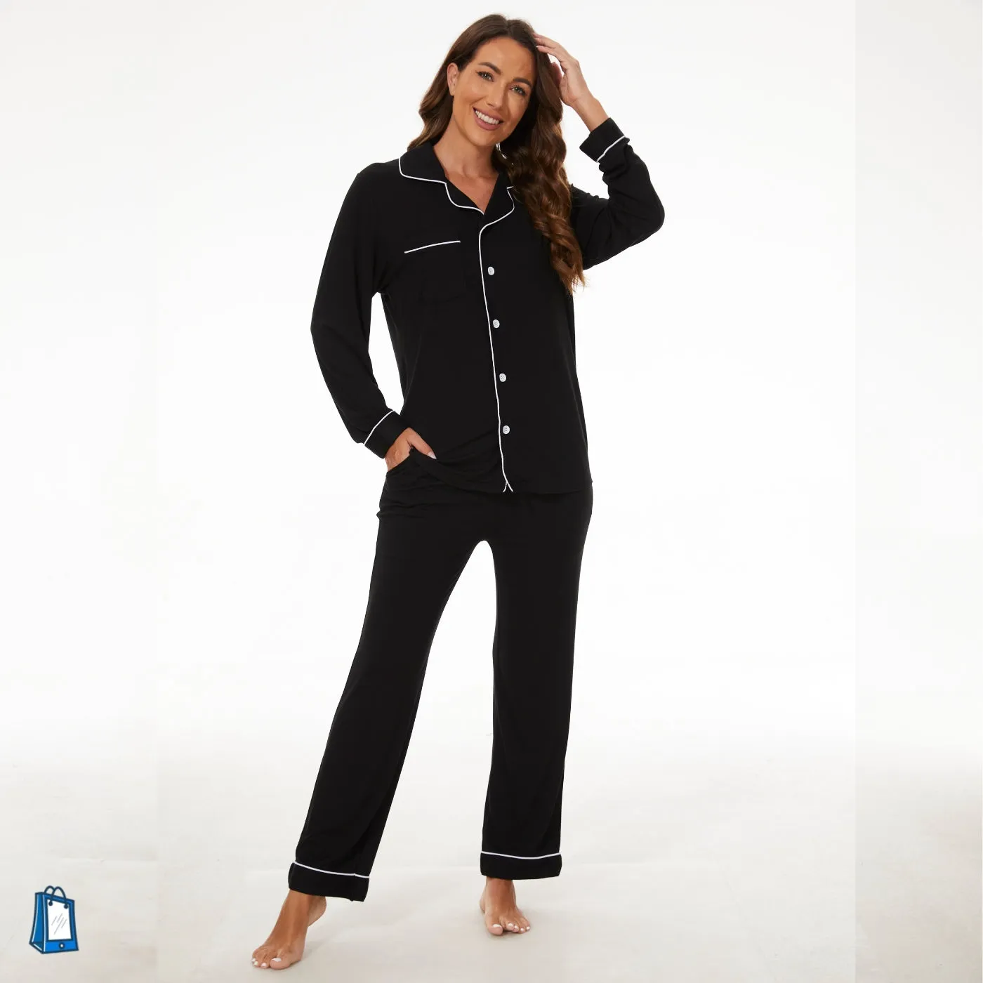 Bamboo Pajama for Women Long Sleeve Sleepwear Set