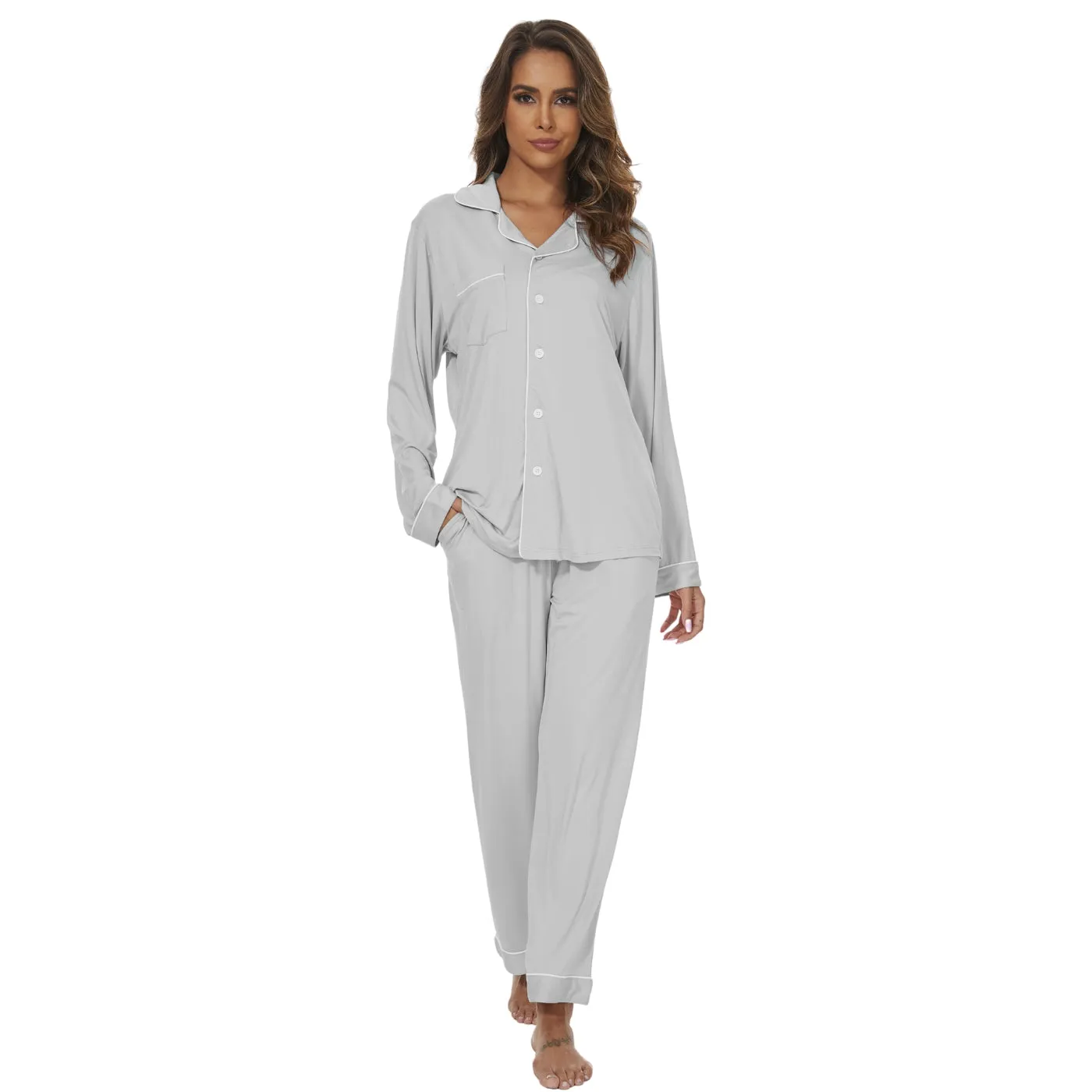 Bamboo Pajama for Women Long Sleeve Sleepwear Set