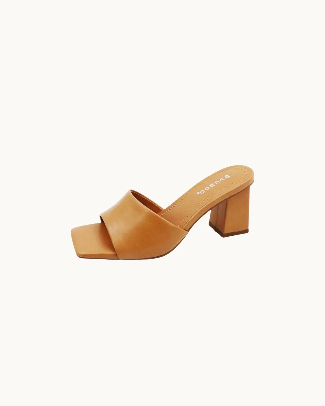 Block Tan Heel Sandals