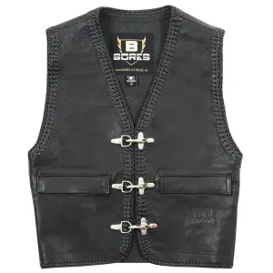 Bores Sunride 5 leather vest with soft leather straps, black