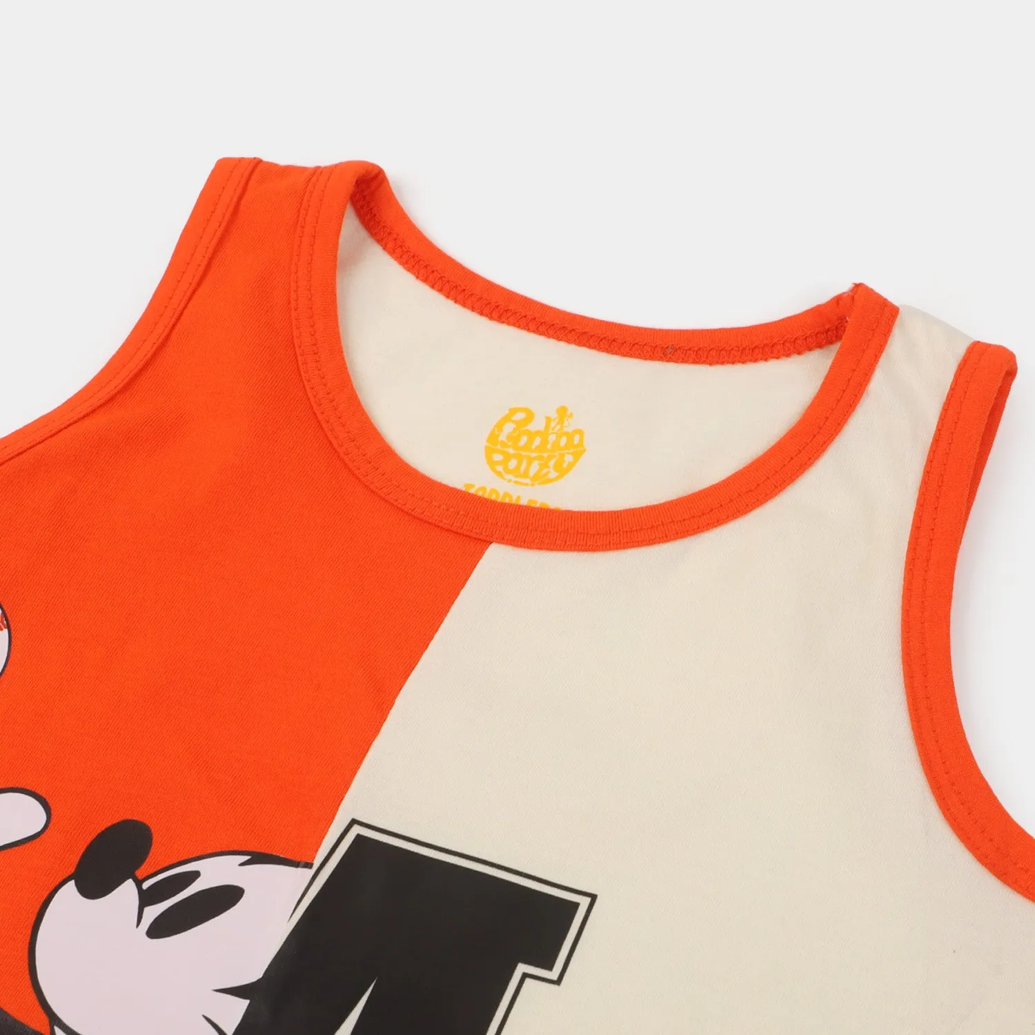 Boys Cotton Sando Character - Red