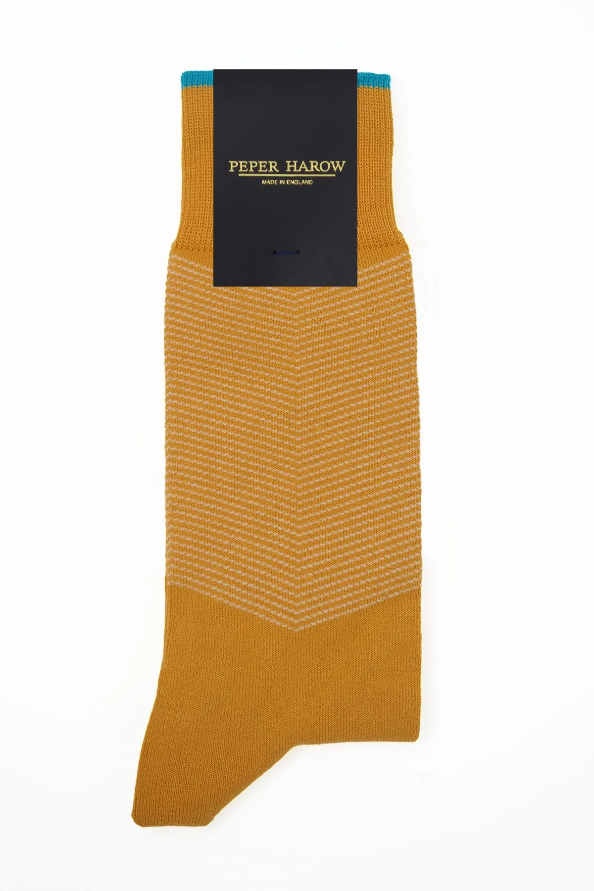 Chevron Men's Socks - Amber