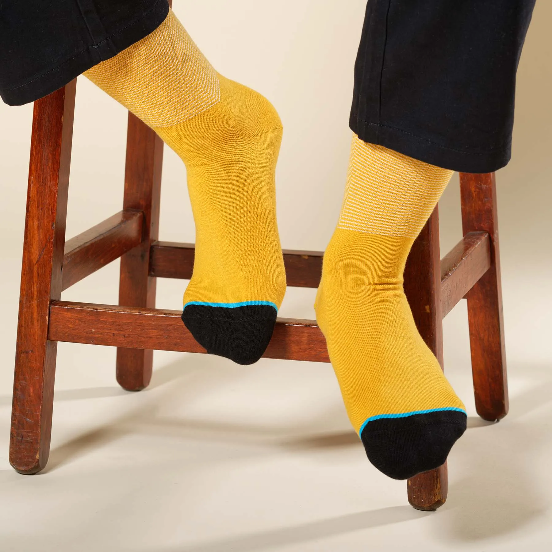 Chevron Men's Socks - Amber