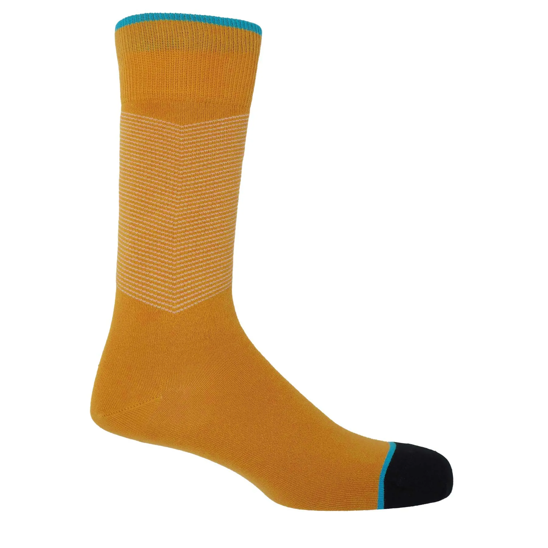 Chevron Men's Socks - Amber