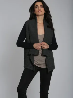 City Cable Cardigan - Charcoal