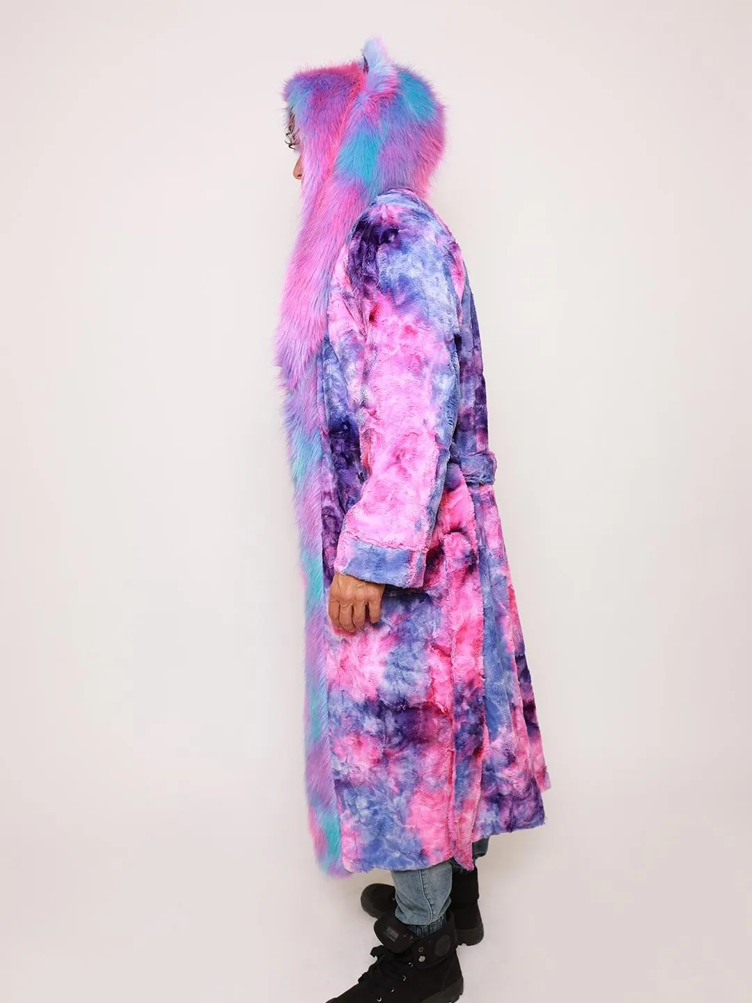 Classic Men's Long Faux Fur Coat | Cotton Candy Cat