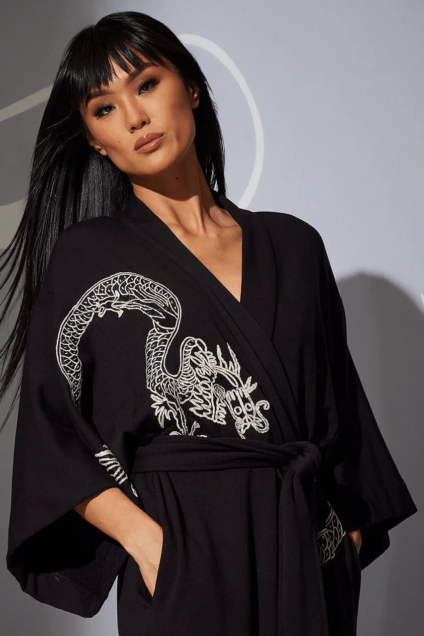 Cocoon Embroidered Robe