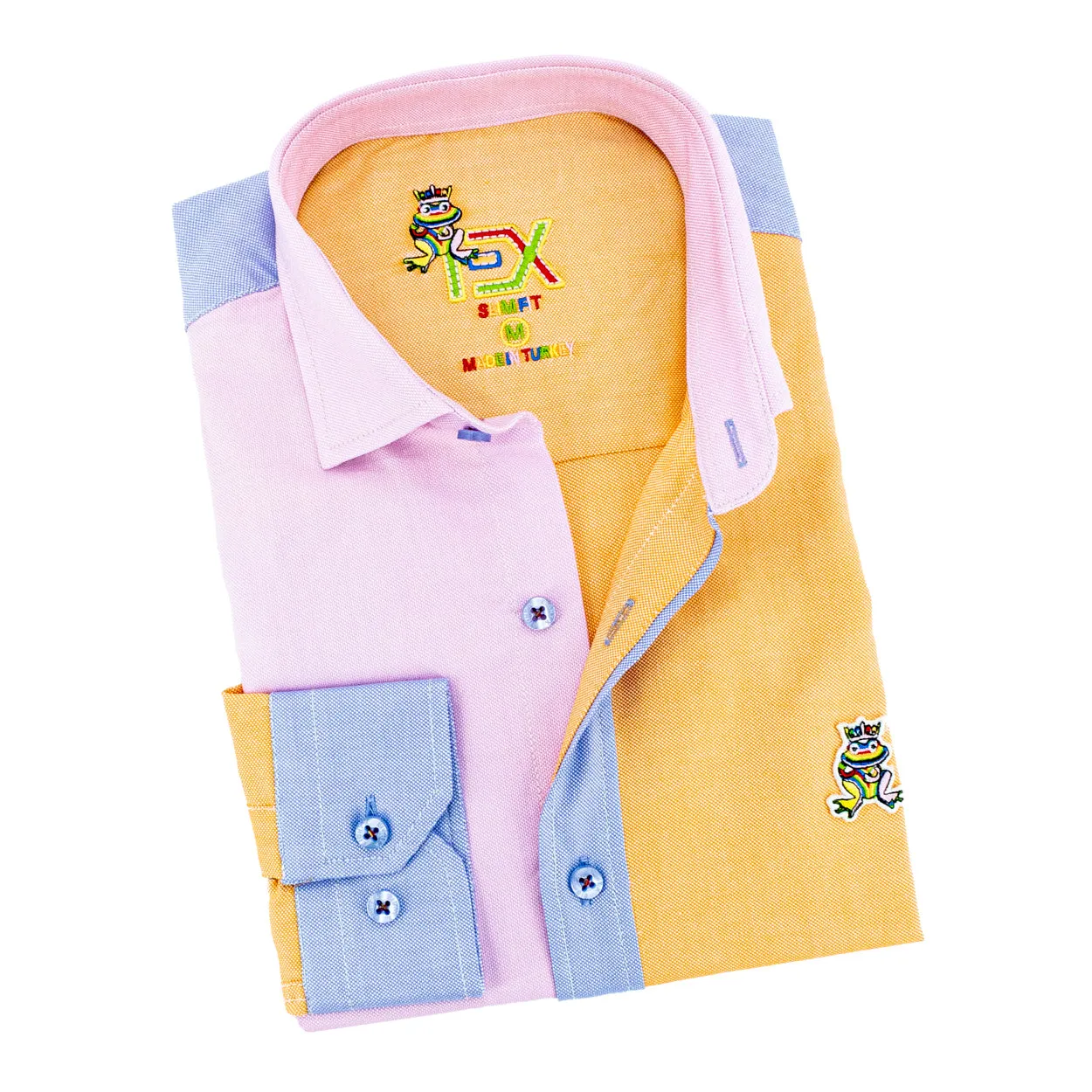 Color Block Oxford FROG Button Down Shirt - Santiago