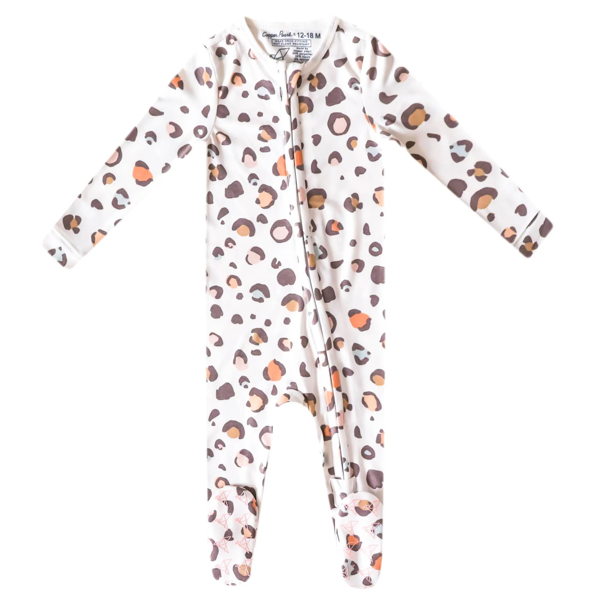 Copper Pearl Zip-Up Footie Pajama | Millie