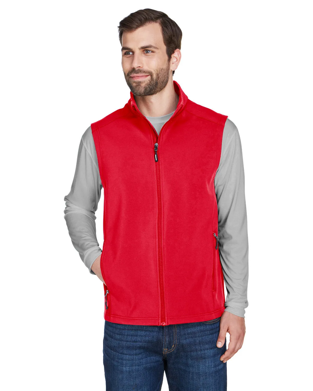 CORE365 Men's Cruise Two-Layer Fleece Bonded Soft Shell Vest