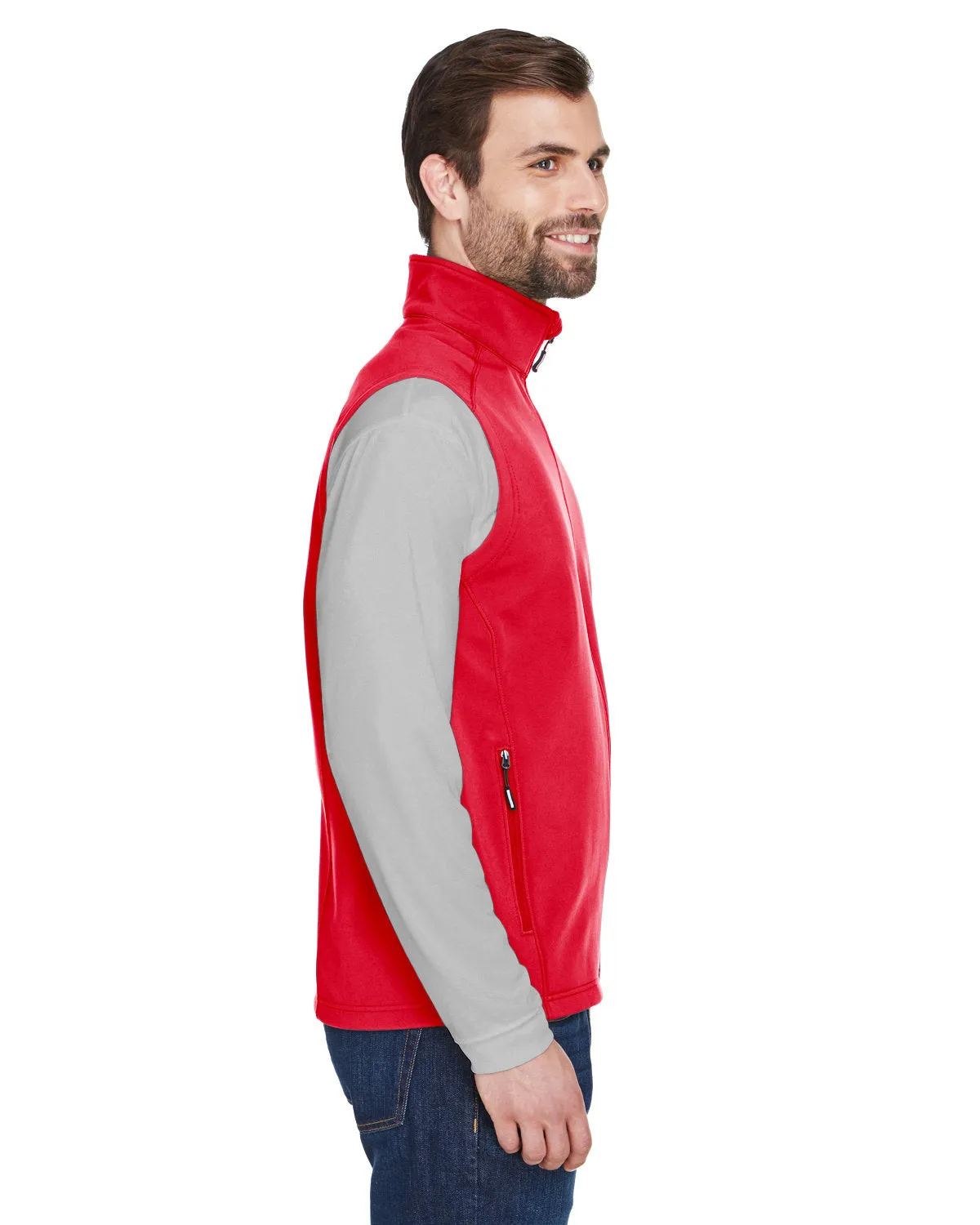 CORE365 Men's Cruise Two-Layer Fleece Bonded Soft Shell Vest