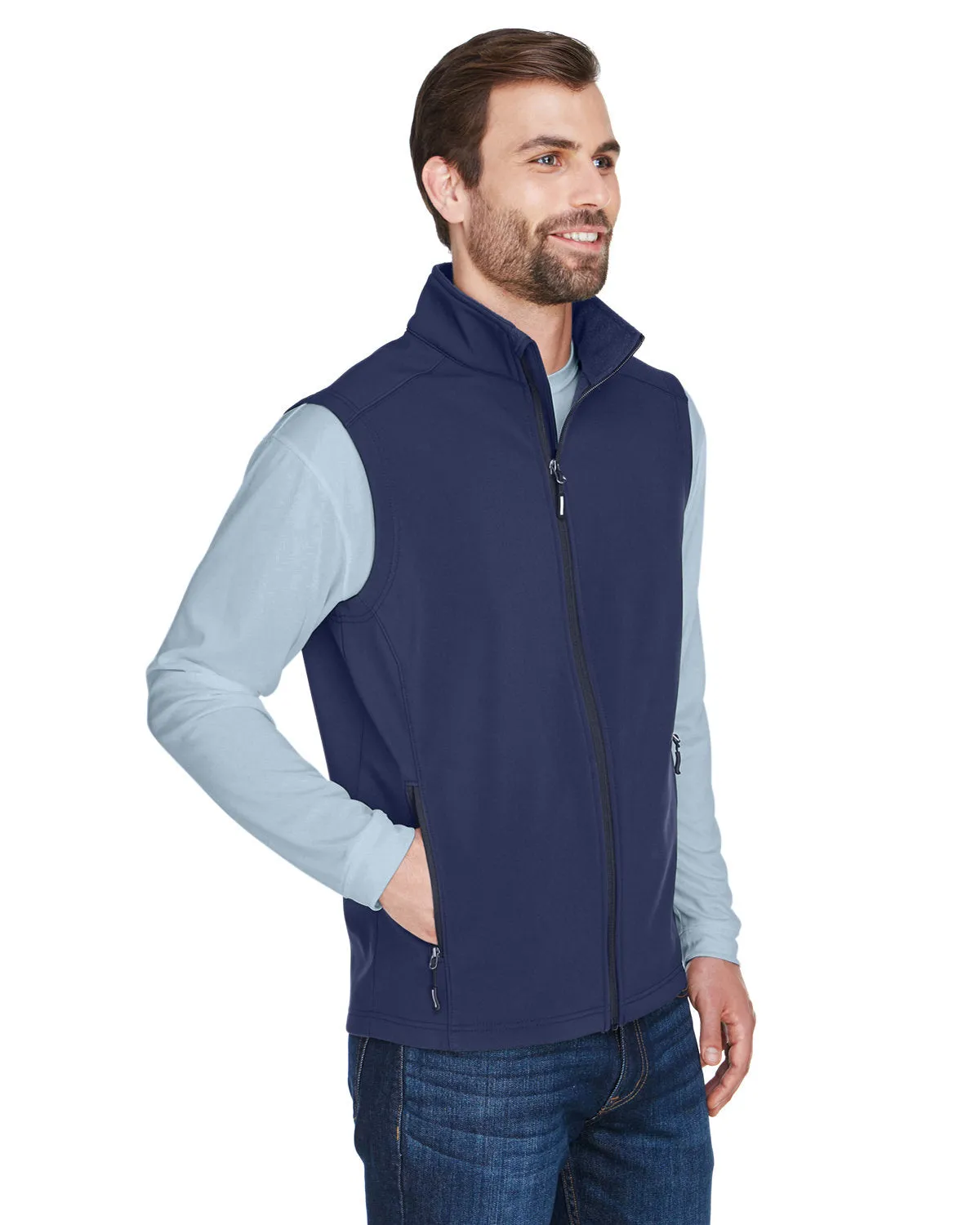 CORE365 Men's Cruise Two-Layer Fleece Bonded Soft Shell Vest