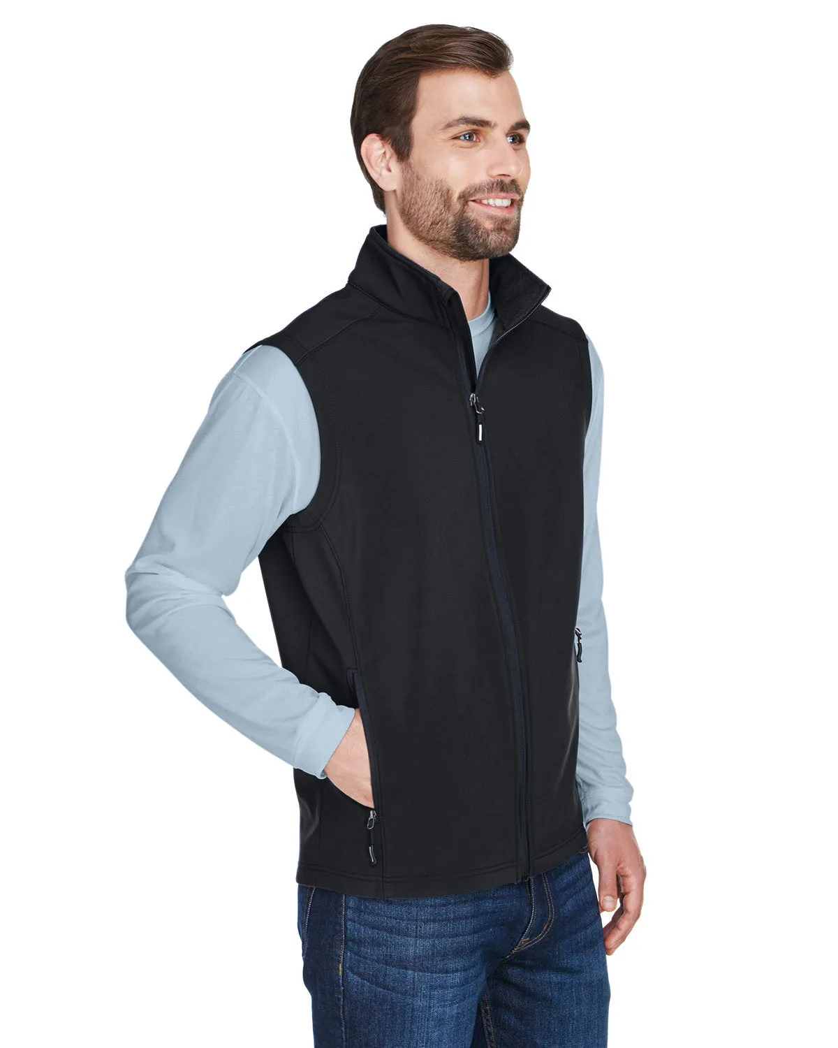 CORE365 Men's Cruise Two-Layer Fleece Bonded Soft Shell Vest