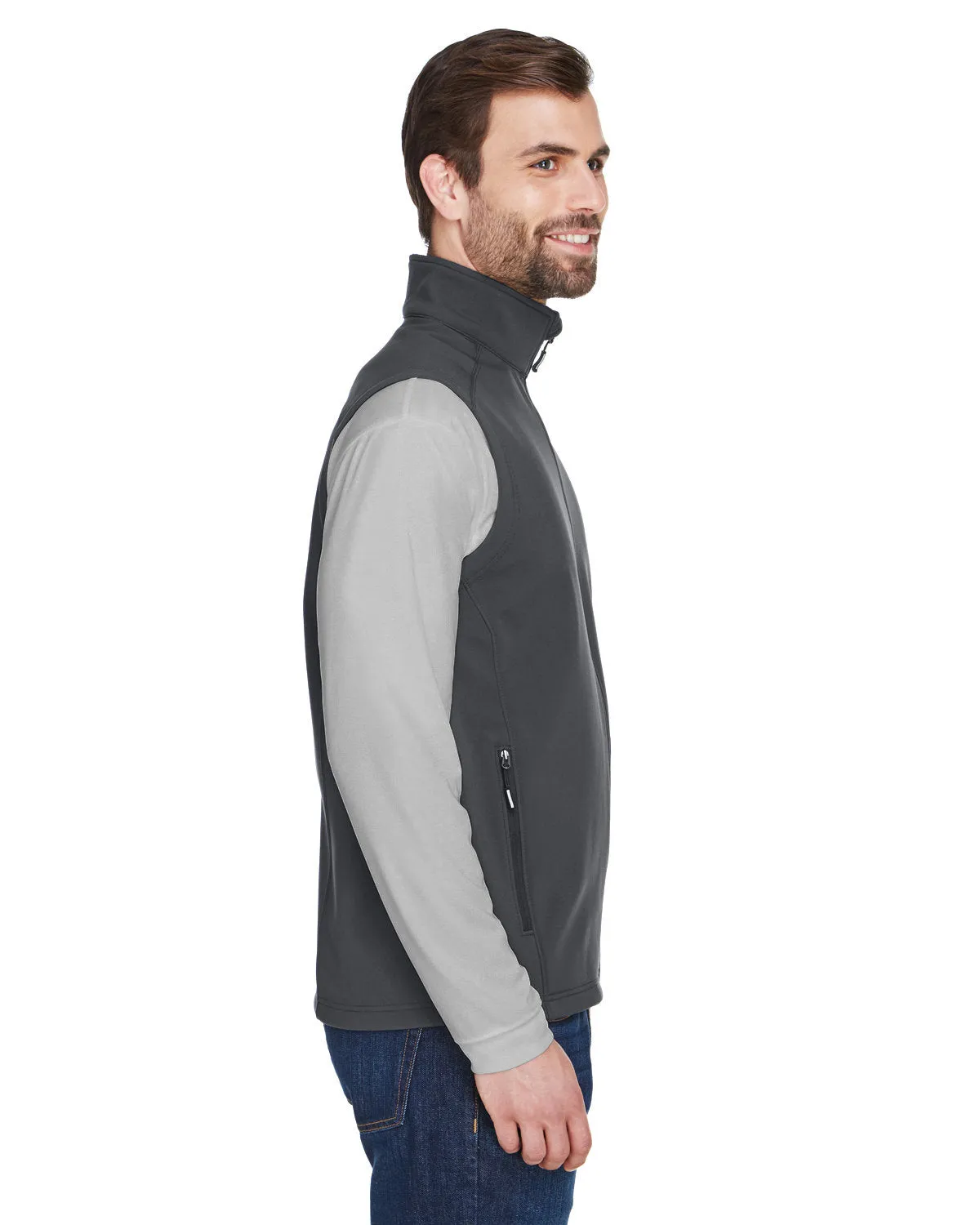 CORE365 Men's Cruise Two-Layer Fleece Bonded Soft Shell Vest