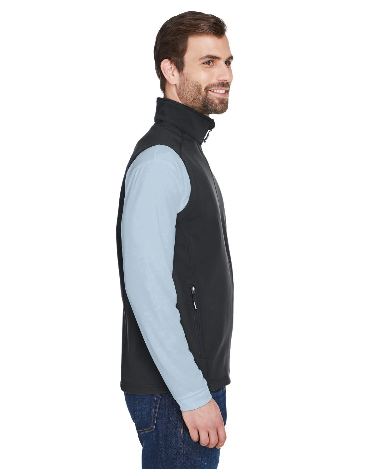 CORE365 Men's Cruise Two-Layer Fleece Bonded Soft Shell Vest