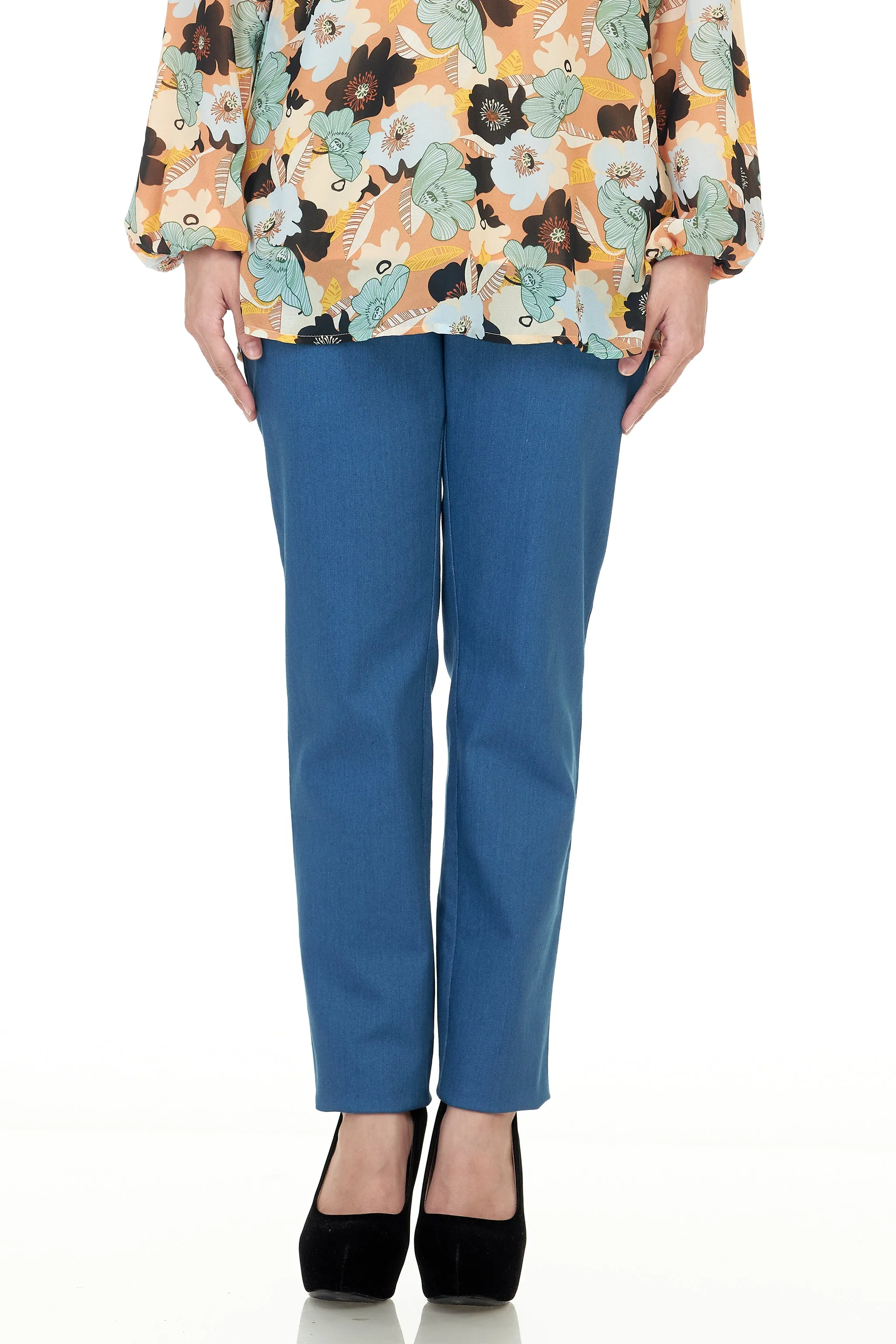 Cotton Denim Pant without Zipper