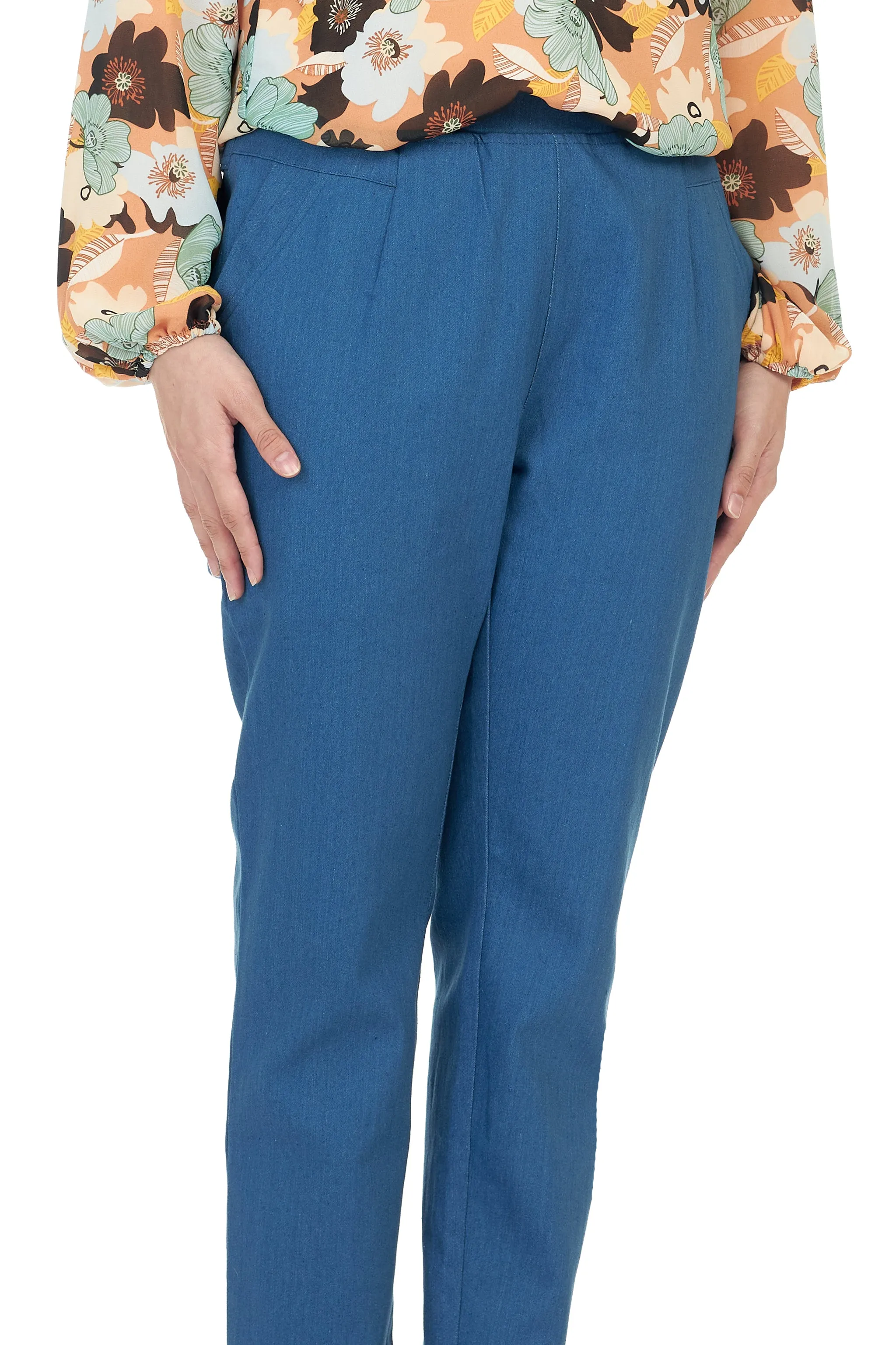 Cotton Denim Pant without Zipper