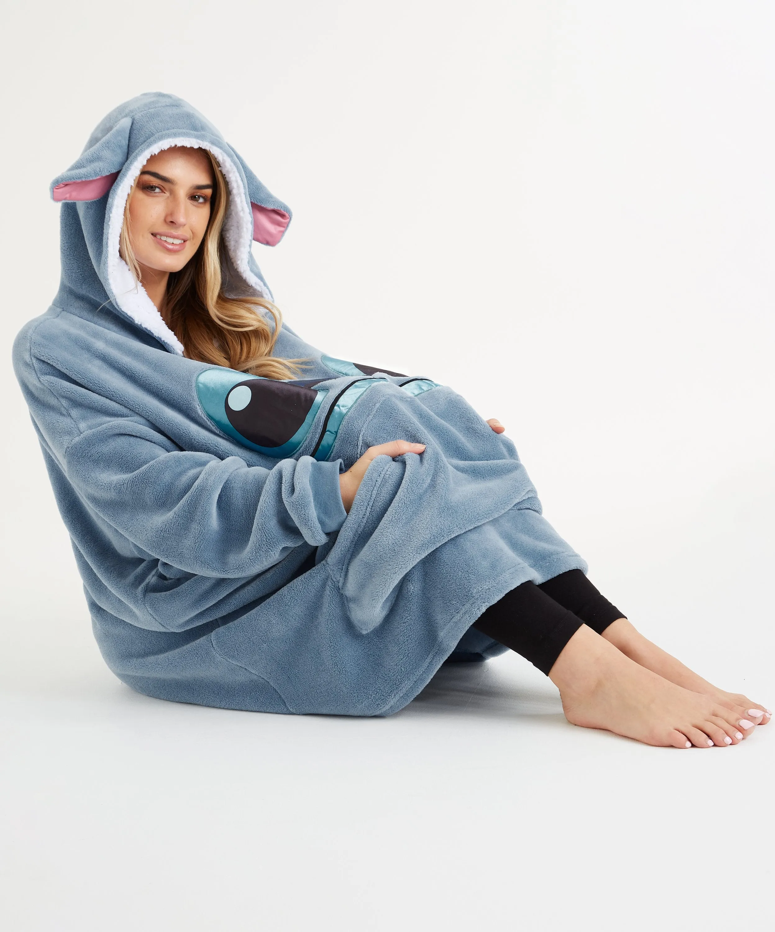 Disney Stitch Ohana Hoodie Blanket, Sherpa Fleece Oversized Hoodie, Stitch Disney Gifts