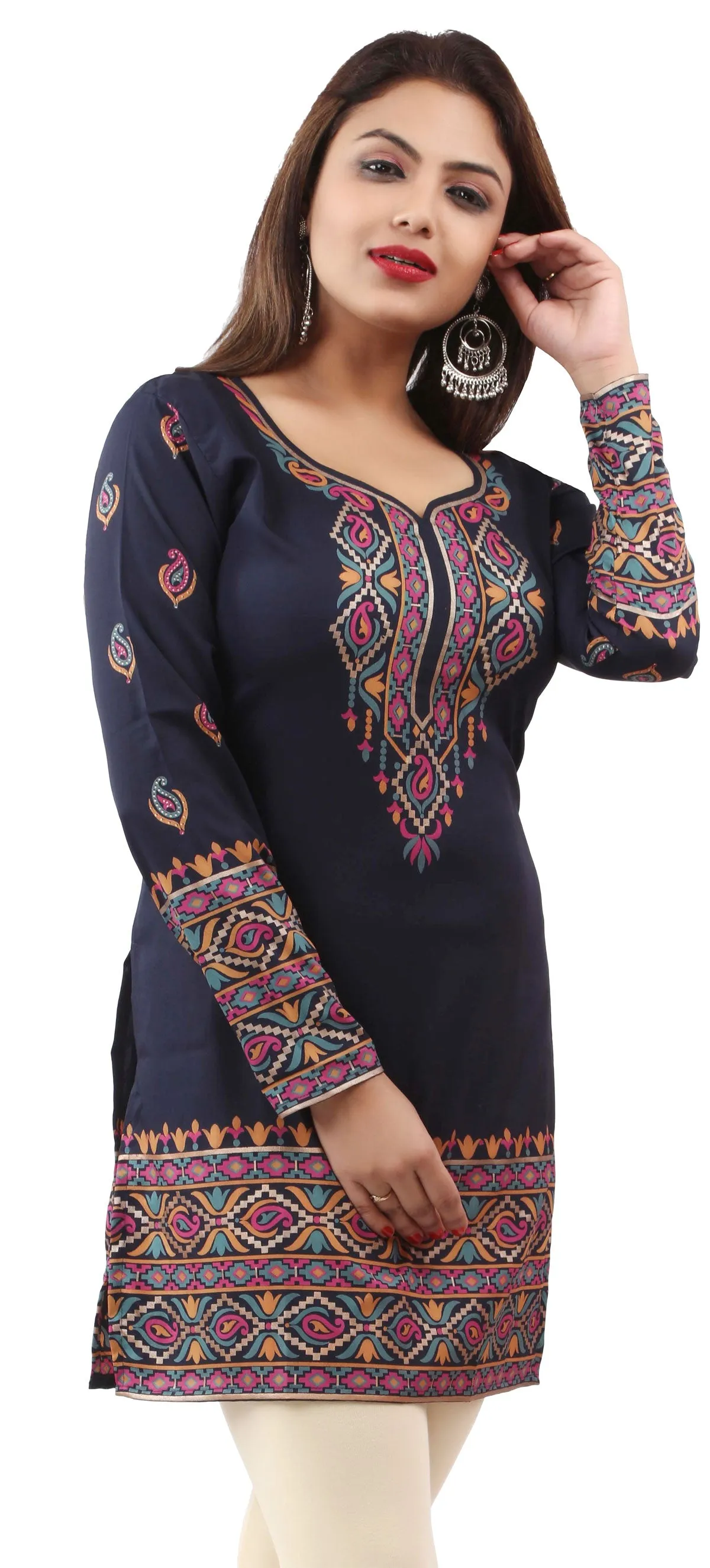 Elegant Blue Kurti for Women – Trendy Ethnic Kurti Tops