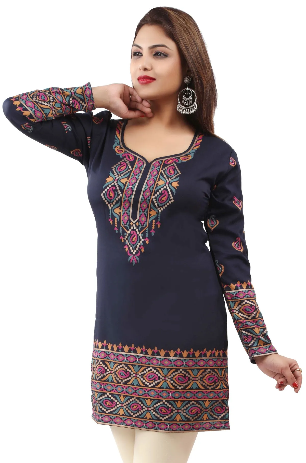 Elegant Blue Kurti for Women – Trendy Ethnic Kurti Tops