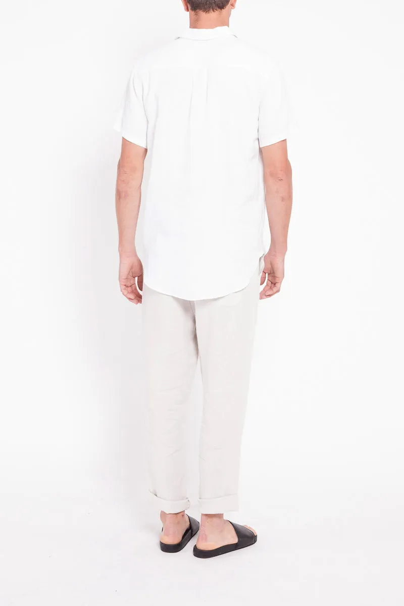 Estate Linen Short Sleeve Shirt - White