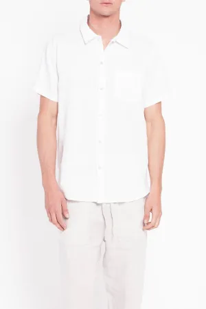 Estate Linen Short Sleeve Shirt - White