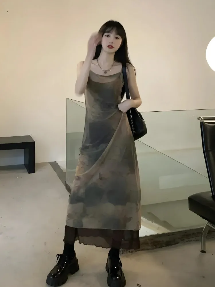 Fairy Grunge Forest Midi Dress