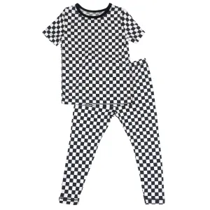 Finish Line Checkers Short Sleeve Pajama Set (2t-12y)