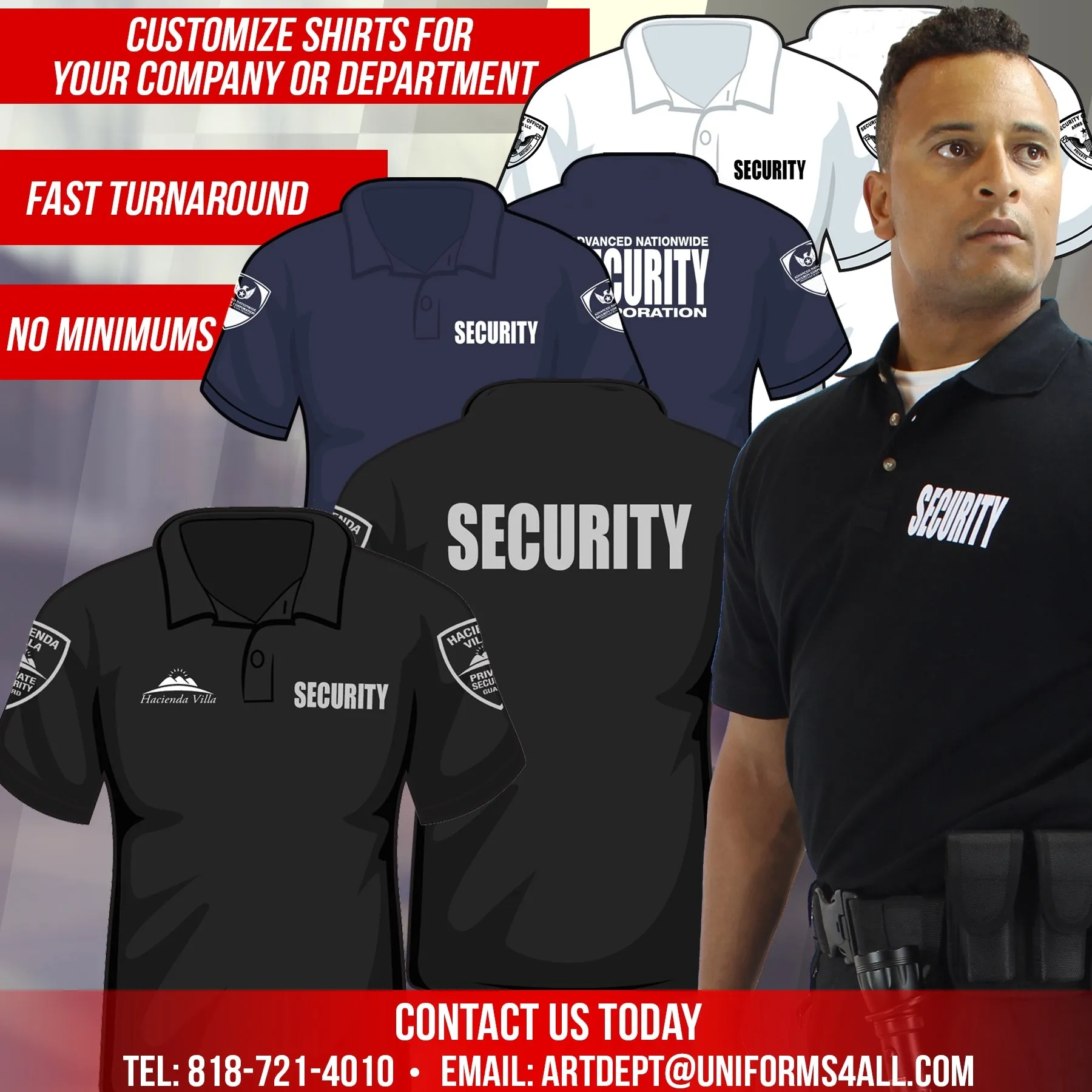 First Class Security Long Sleeve Polo