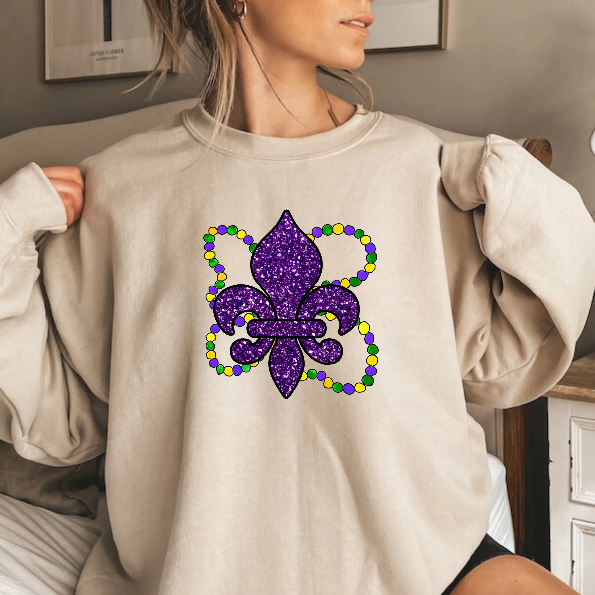 Fleur De Lis Mardi Gras Sweatshirt