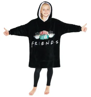 Friends Black Hoodie for Girls Teens, Fleece Oversized Hoodie Blanket