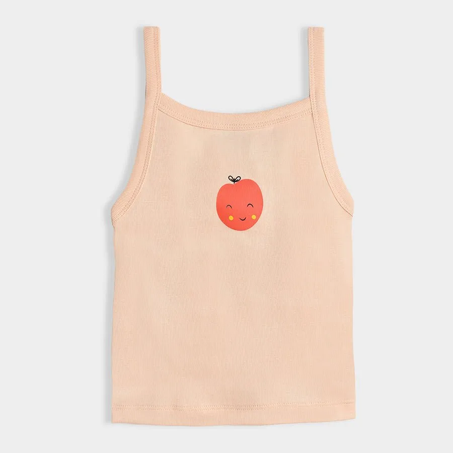 Fruits Pastel Rib Vest Pack of 3