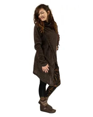 Hara Long Cardigan Wrap Brown