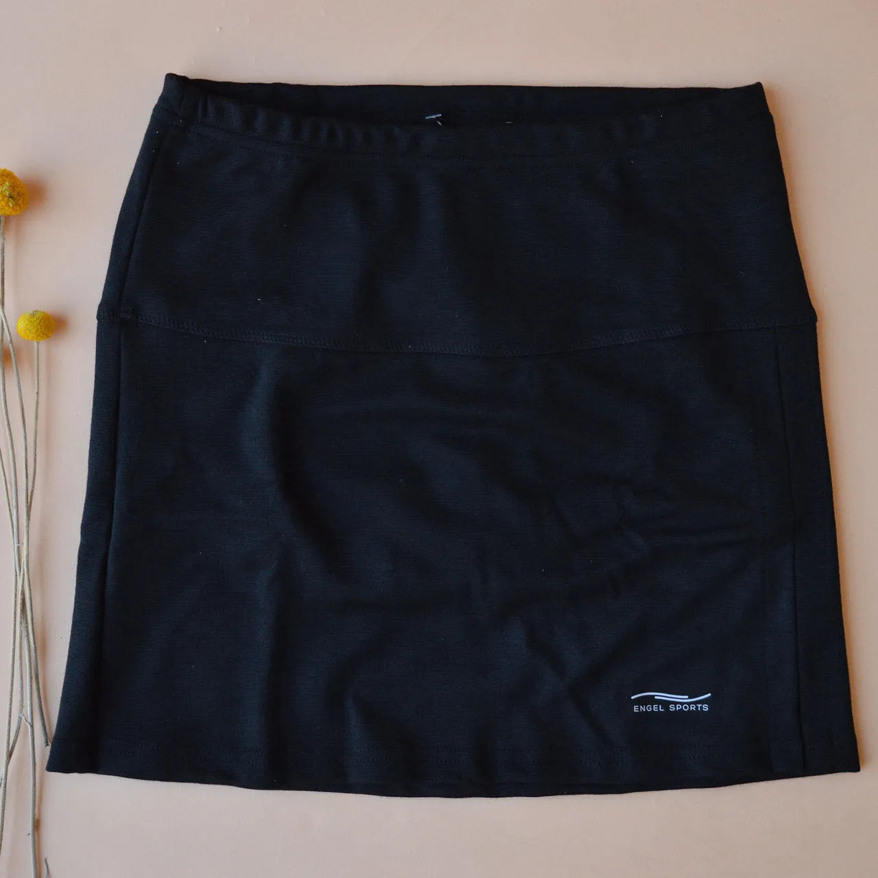 Hiking Skirt With Shorts - Organic Merino/Silk - Black (Women's S-L)