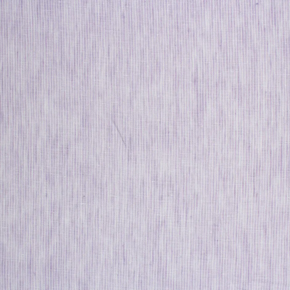 Lavender Striped Pure Linen Shirting