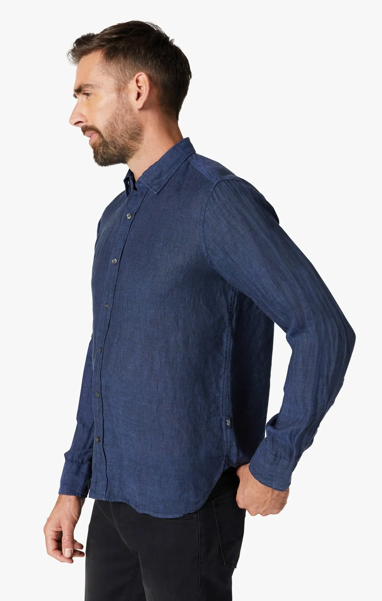 Linen Chambray Shirt in Indigo