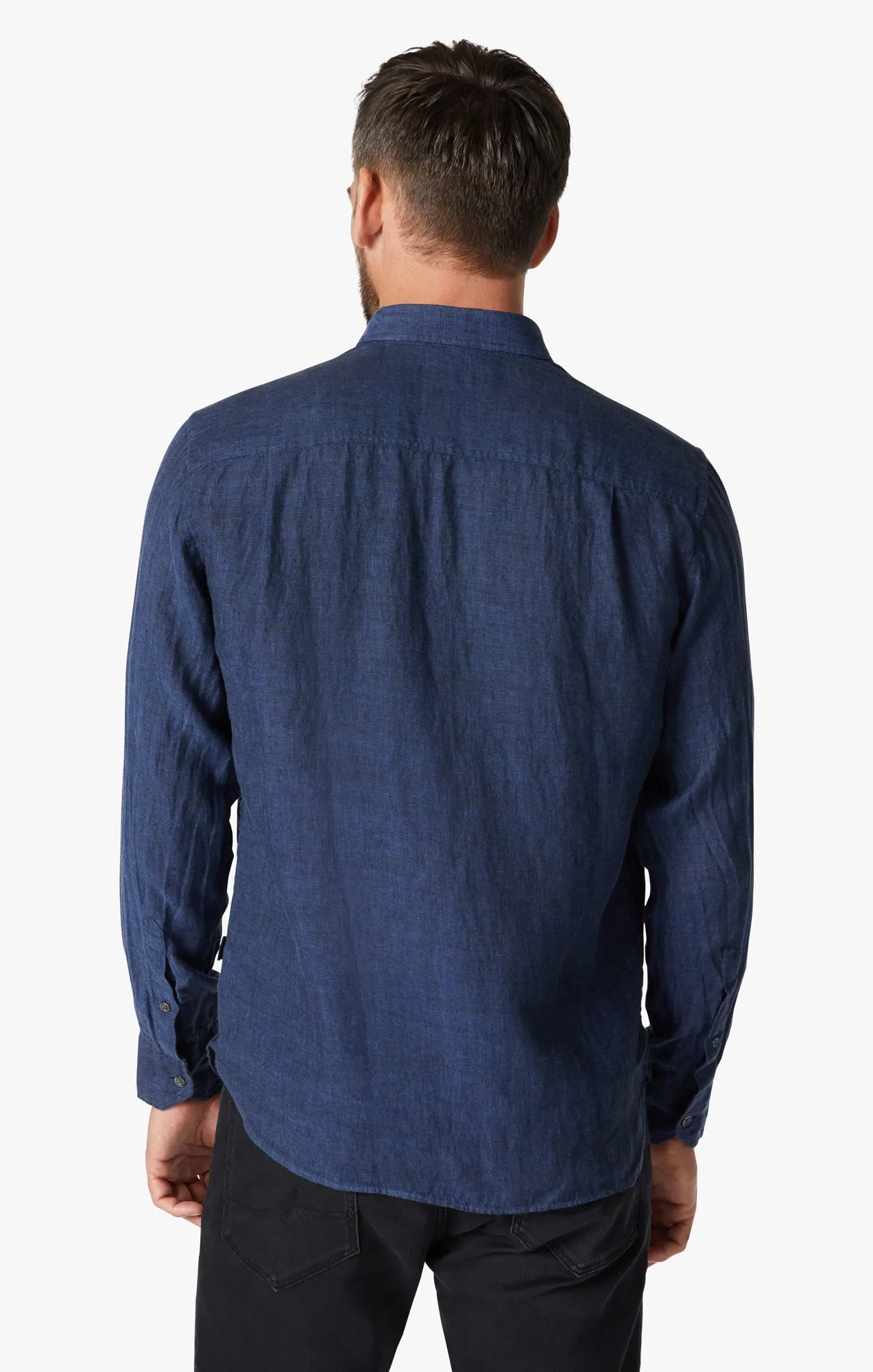 Linen Chambray Shirt in Indigo