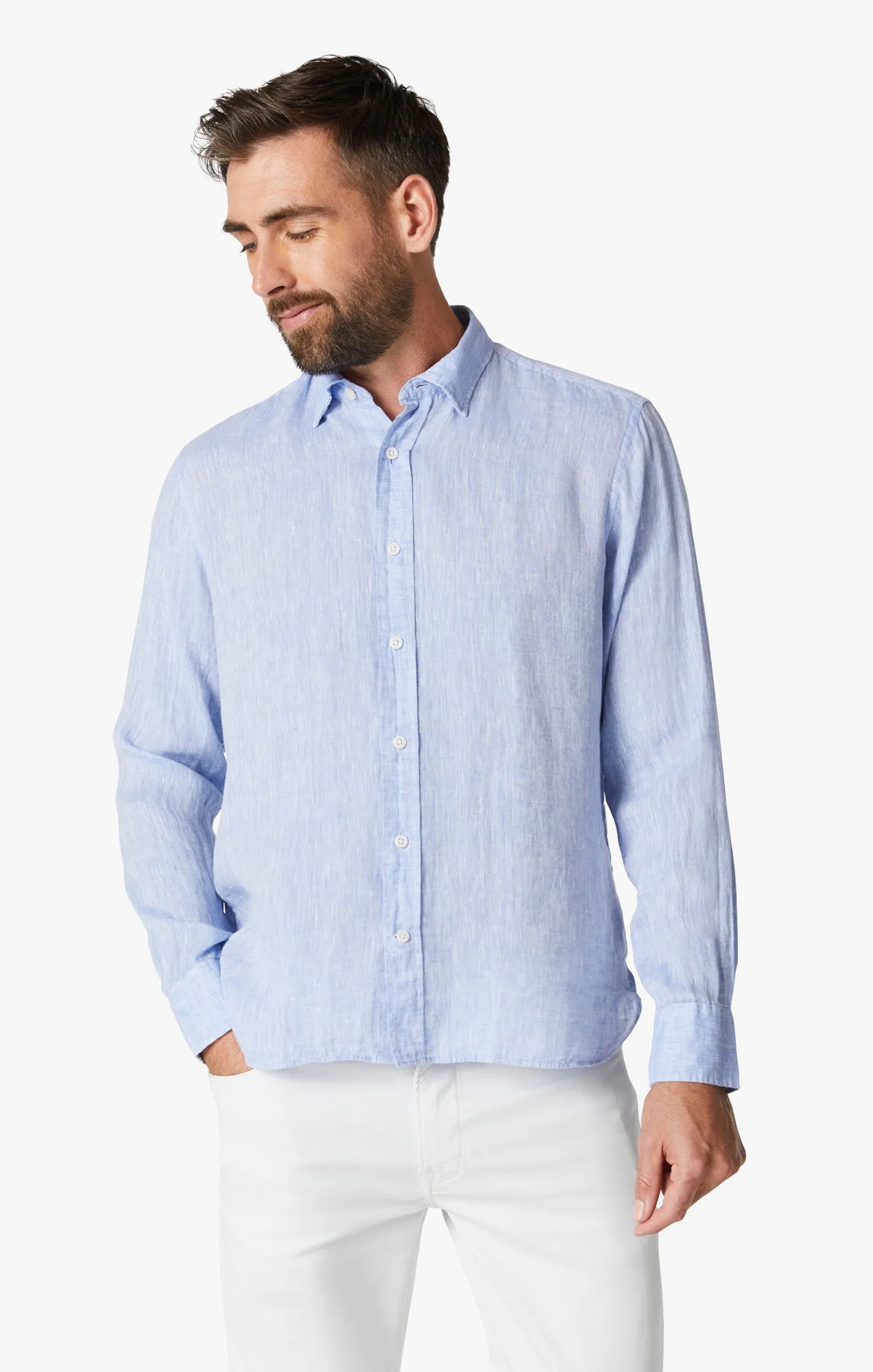 Linen Shirt in Hawaiian Ocean