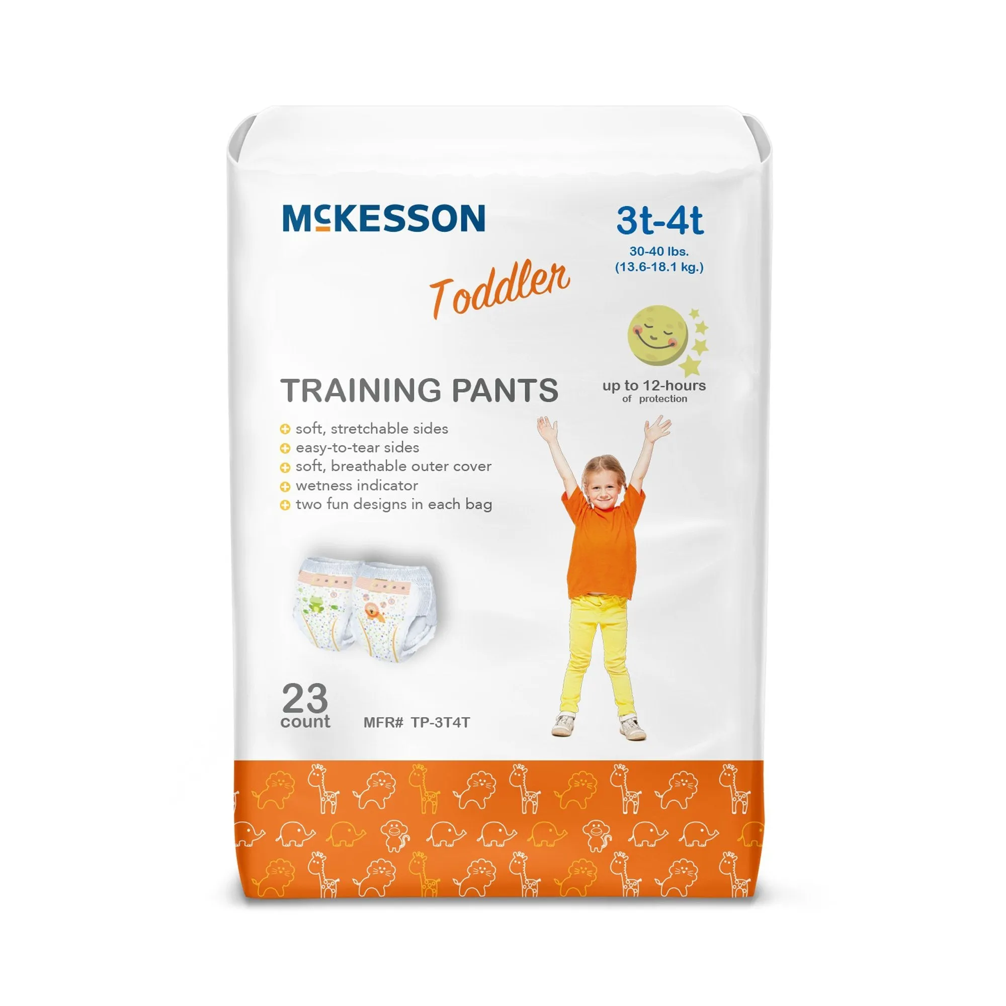 McKesson Toddler Training Pants, 3T to 4T, 30 - 40 lbs