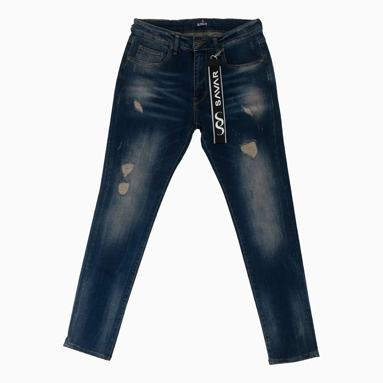 Men's Ripped Tint Wash Denim Pant