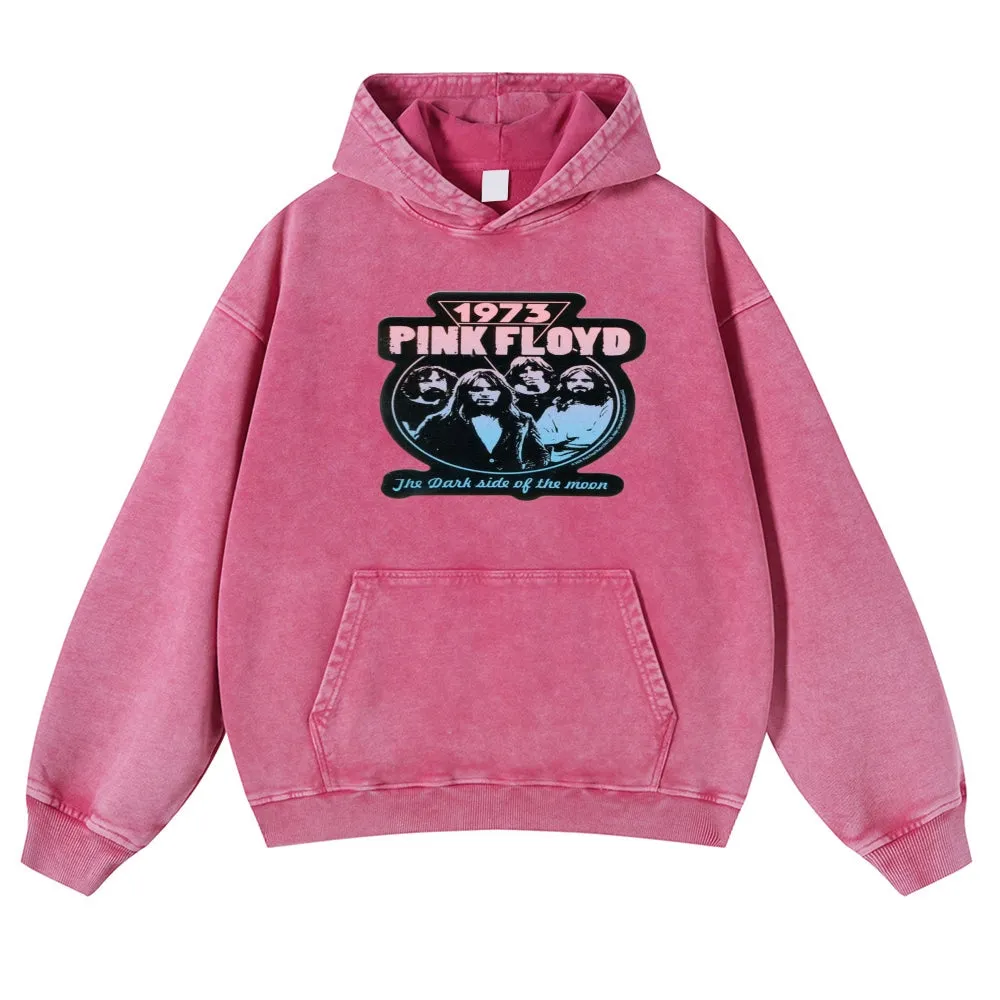 Mens Vintage 1973  Pink Floyd Rock Band Hoodies