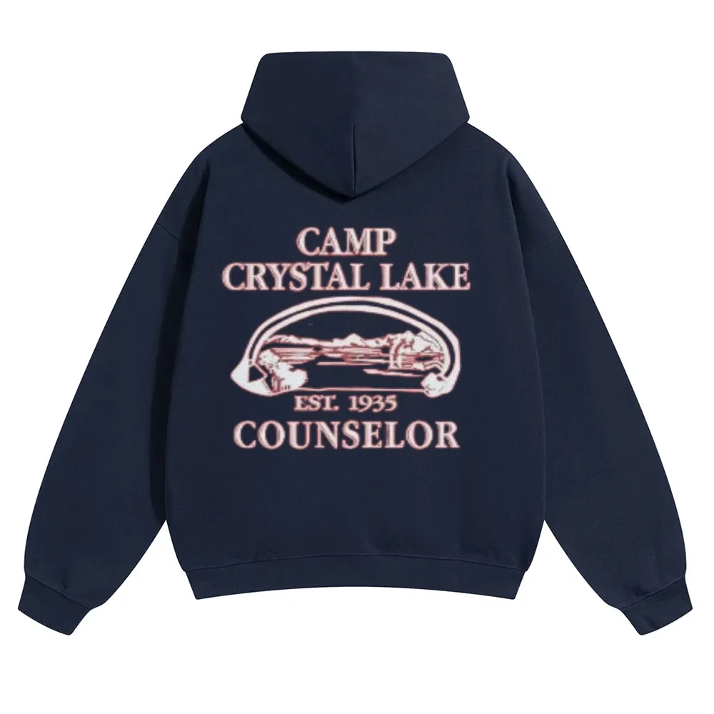 Mens Vintage Camp Crystal Lake Est 1935 Hoodies