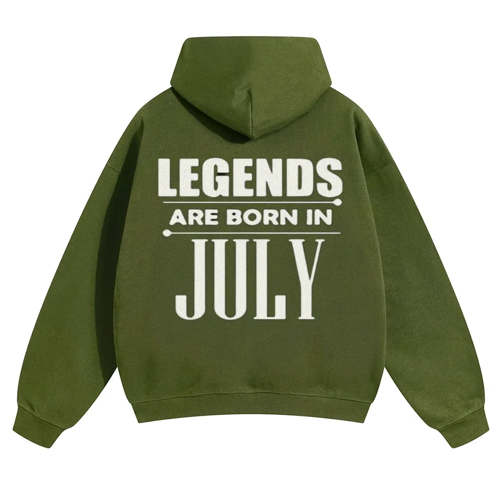 Mens Vintage Legends Are Born In July Hoodies