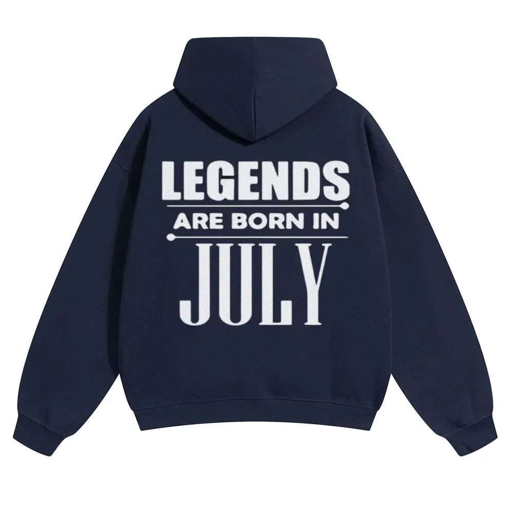 Mens Vintage Legends Are Born In July Hoodies