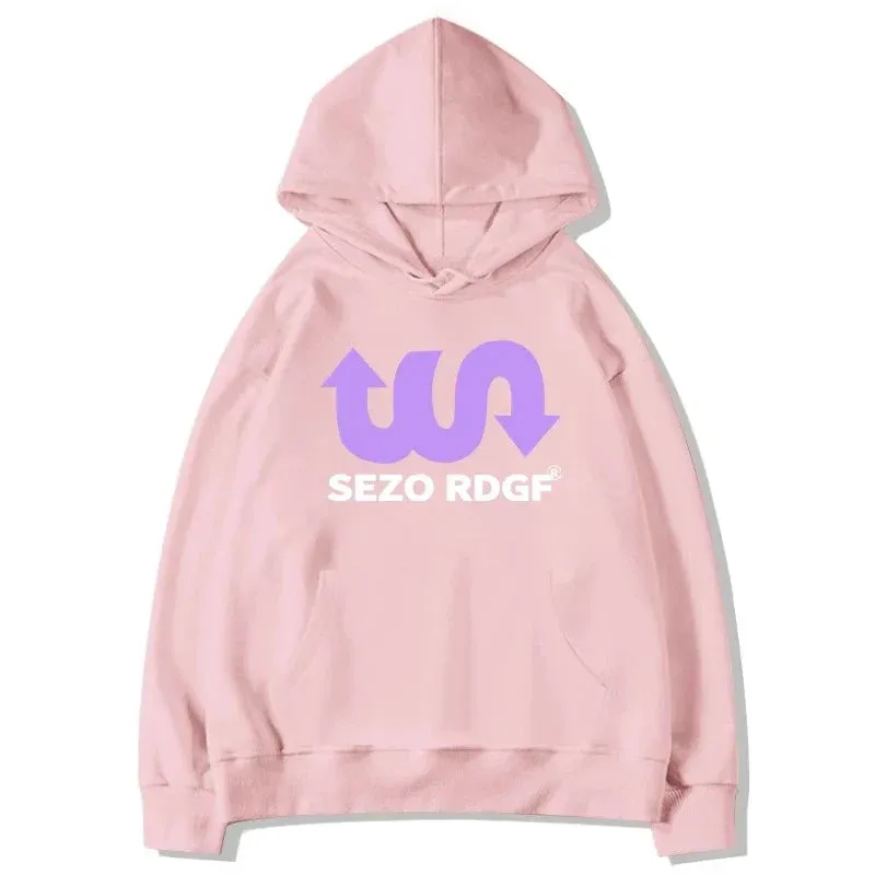 Metaversmall Street Hooded Drawstring Chic Letter Printing Women Hoodies Loose Solid Color Simple Casual Fashion Pocket Female Hoodies