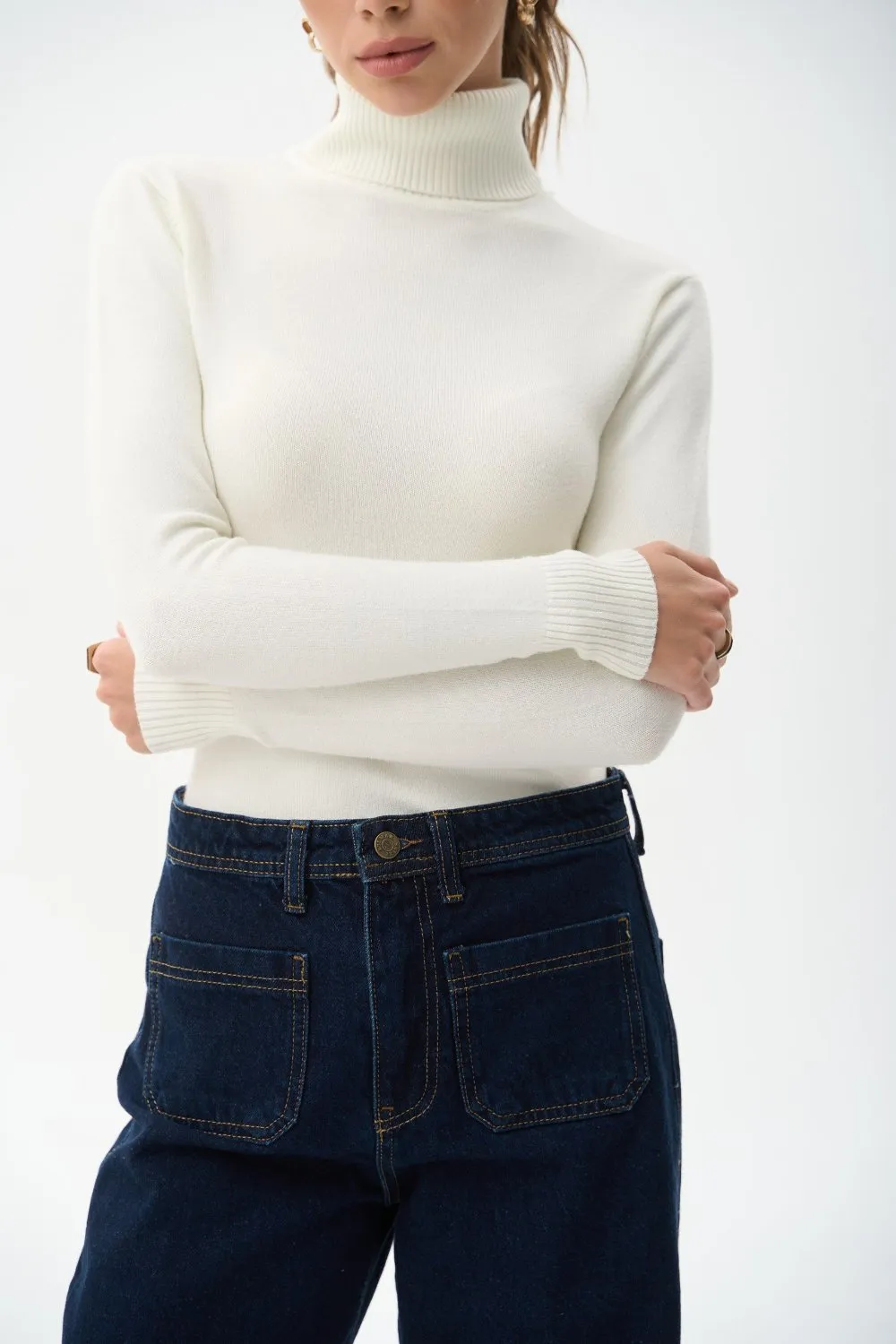 Milk Basic Knit Turtleneck Sweater