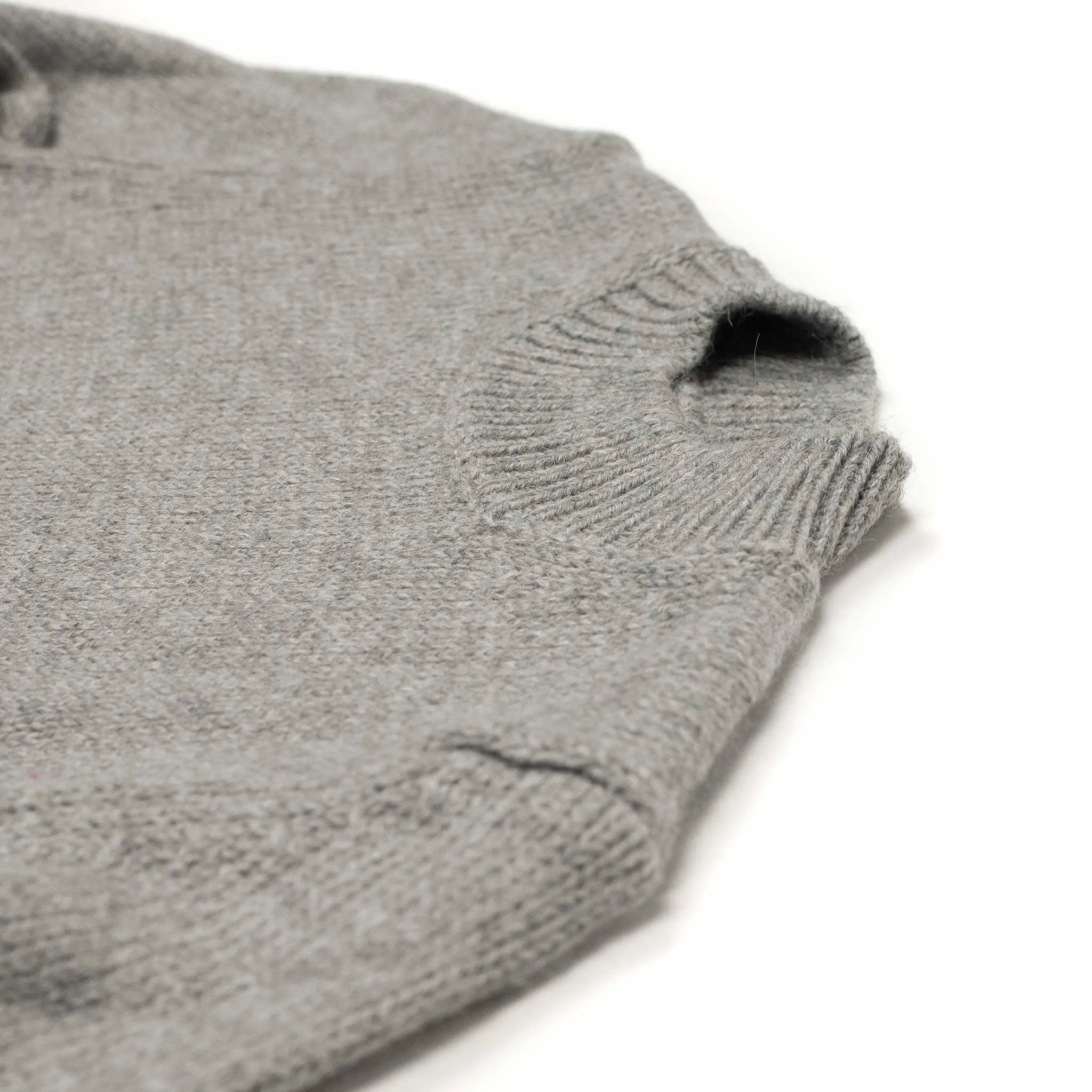 Mock neck sweater in grey merino alpaca mix