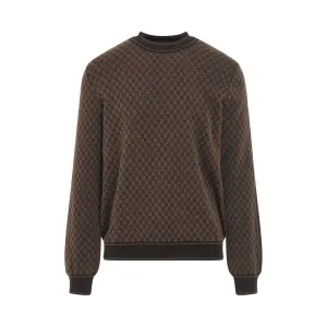 Monogram Wool Sweater in Brown