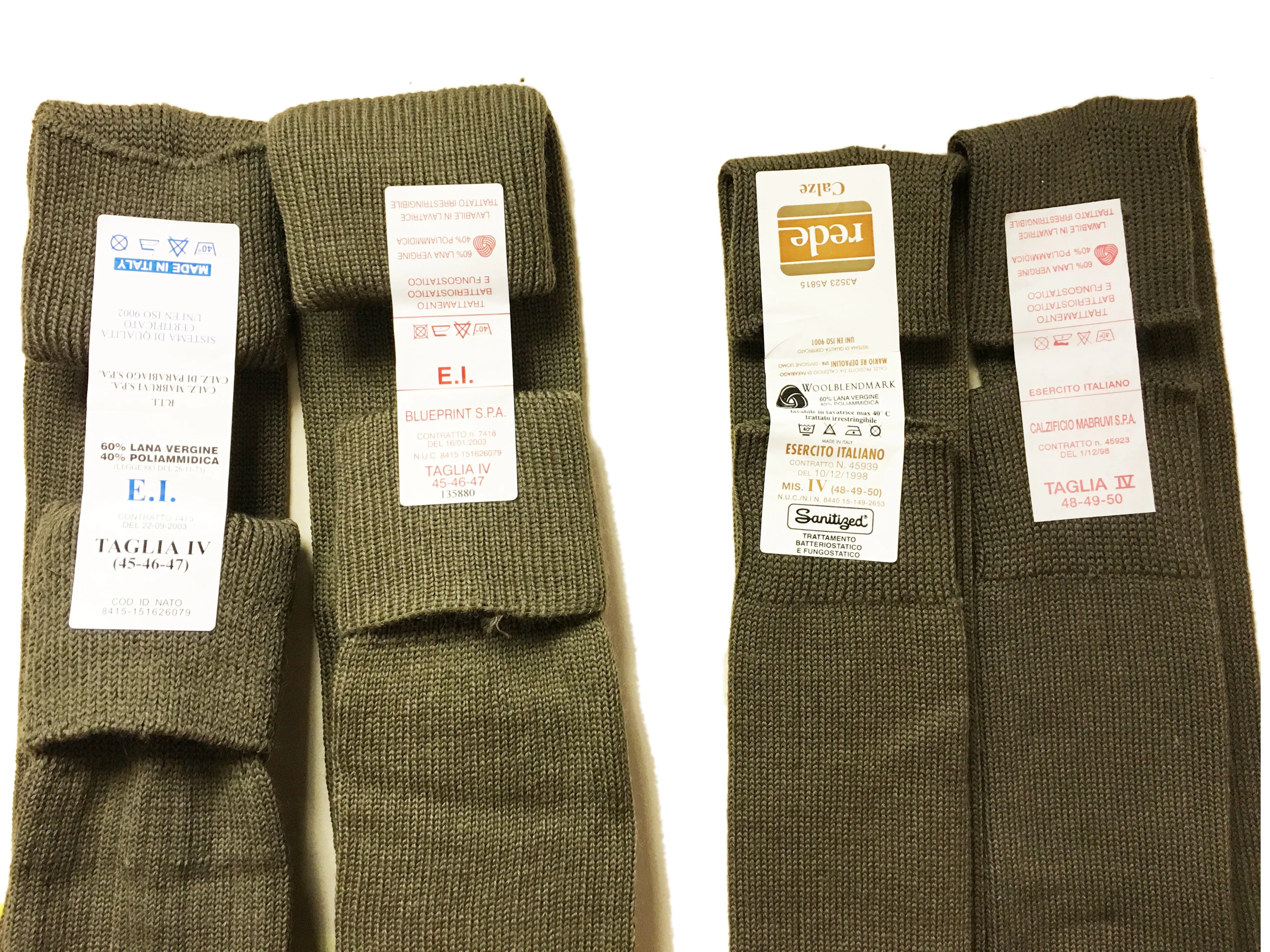 MULTI-PACK - Italian Army Thick Wool Hiking Socks - Italian  Socks heavyweight – Multipack – unissued